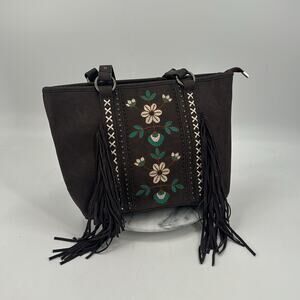 NWOT Wrangler Concealed Carry Embroidered Floral Fringe Handbag